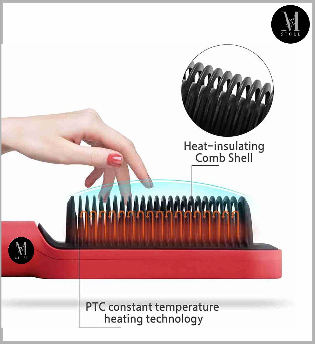 Electric Hair Straightening & Curling Comb/Brush - Dual-Purpose Professional Hair Styler, Non-Damaging Splint, | 2 in 1 Hair Straightener