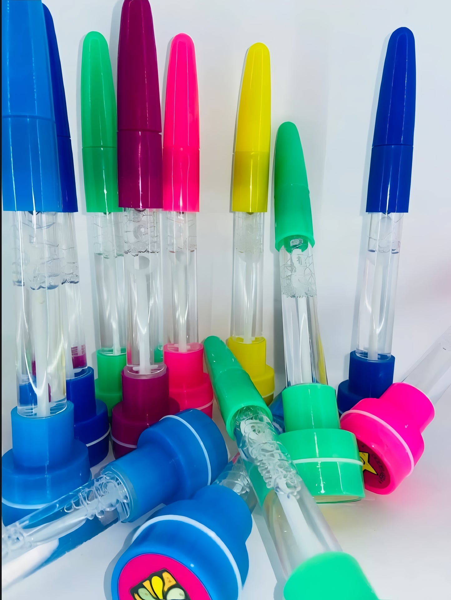 4-in-1 Pen with Stamp, Bubbles, Light, and Writing Function