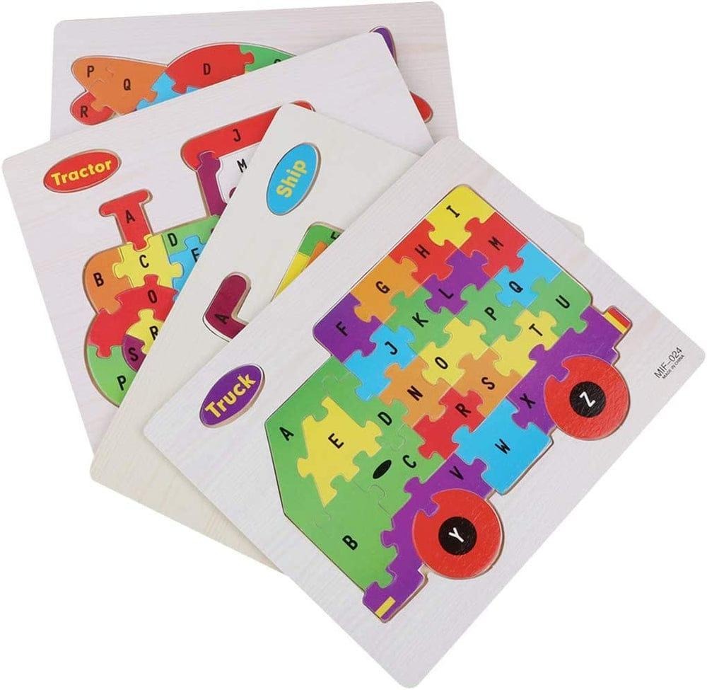 Wooden Alphabet Puzzle Board – Premium A-Z English Letters Learning Toy for Kids