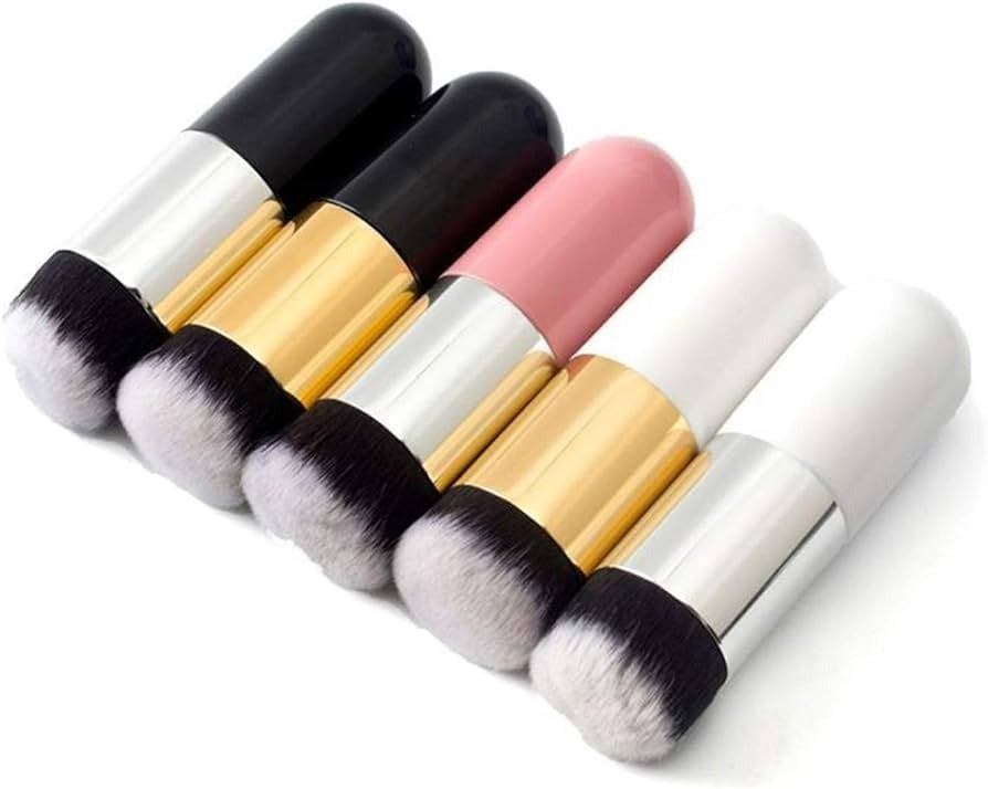1Pc Chubby Pier Foundation Brush | Flat Cream Makeup Brush For Professionals