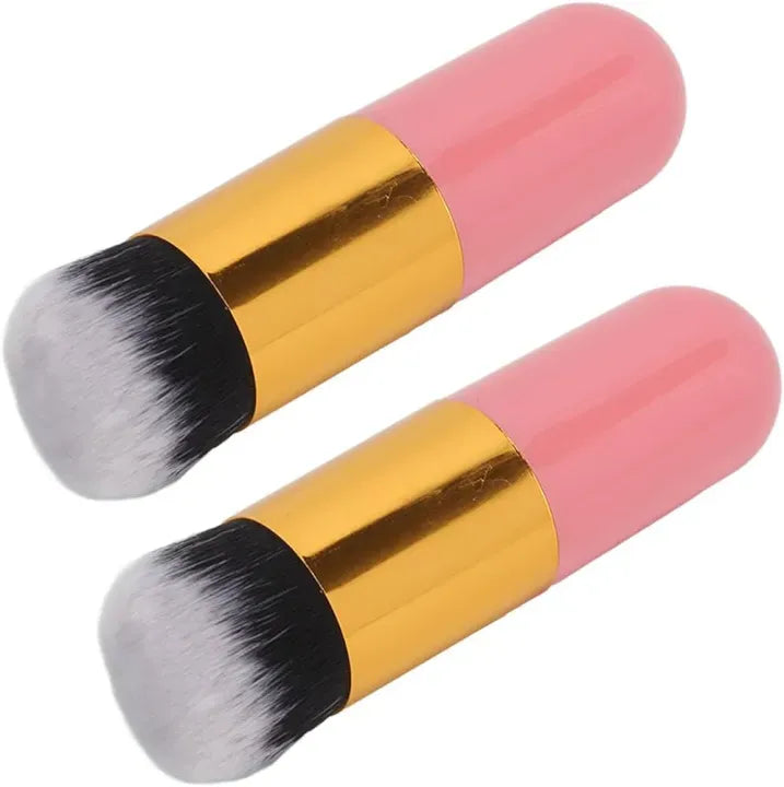 1Pc Chubby Pier Foundation Brush | Flat Cream Makeup Brush For Professionals