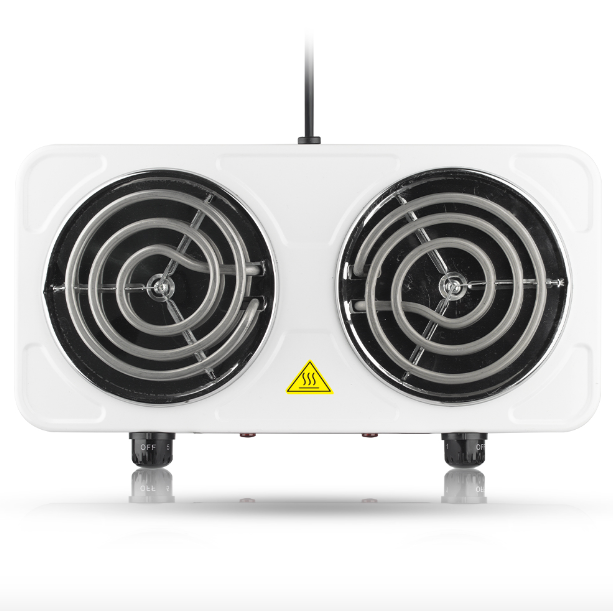 RAF Electric Stove – Dual Coil Burner, Fast Heating & Easy-to-Clean Portable Cooktop 2000W
