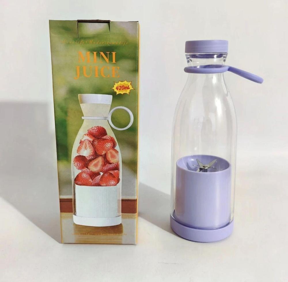 Portable 6 Blades Mini Bottle Juicer | USB Rechargeable Smoothie Blender