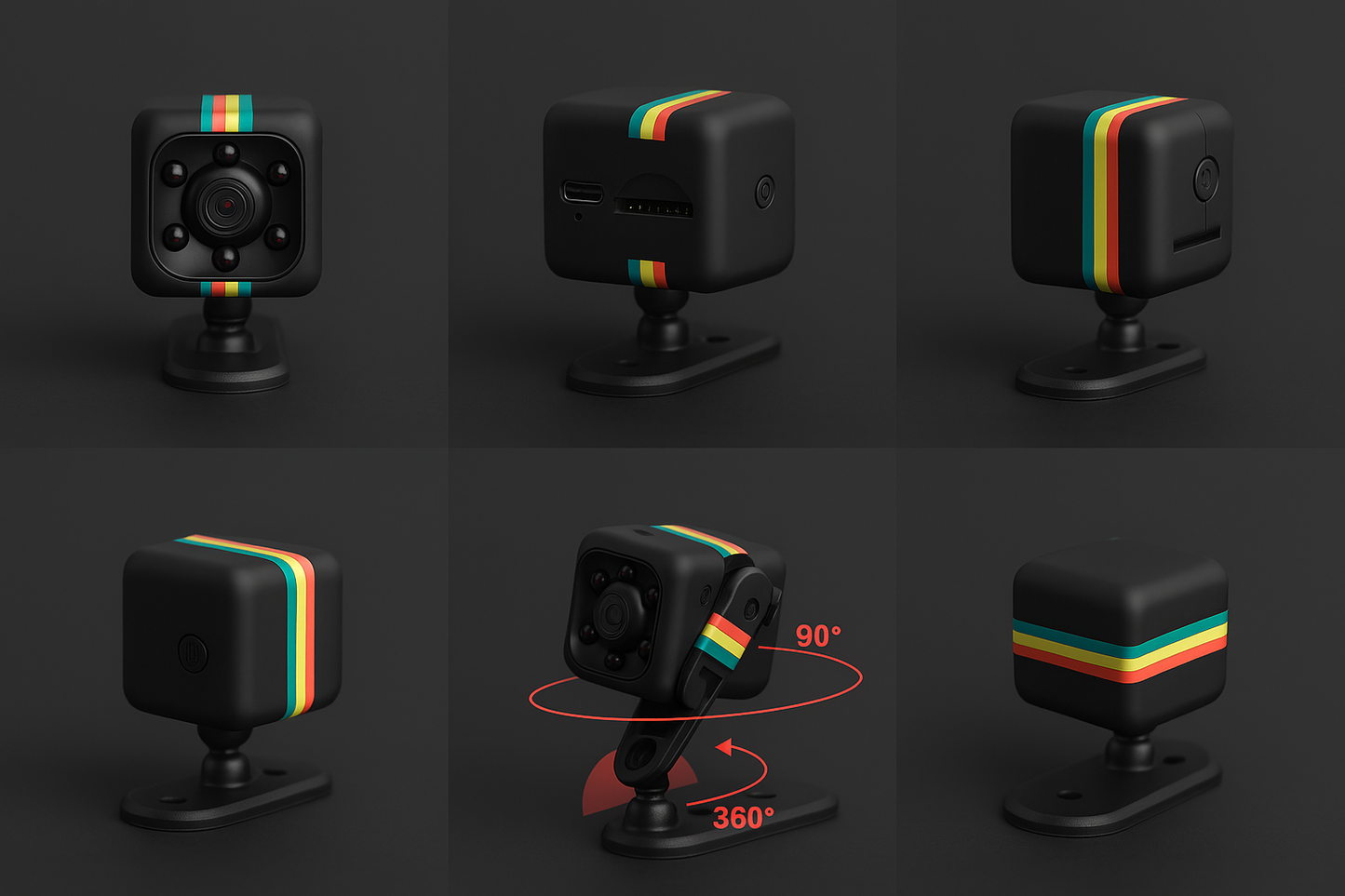 SQ10 Mini Hidden Camera with Night Vision – HD Recording, Motion Detection & Adjustable Holding Stand