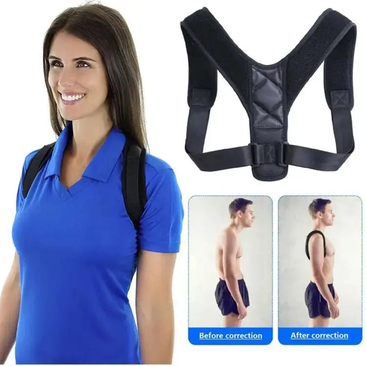 Body Posture Corrector Belt Adjustable Shoulder And Back Support Brace For Men And Women