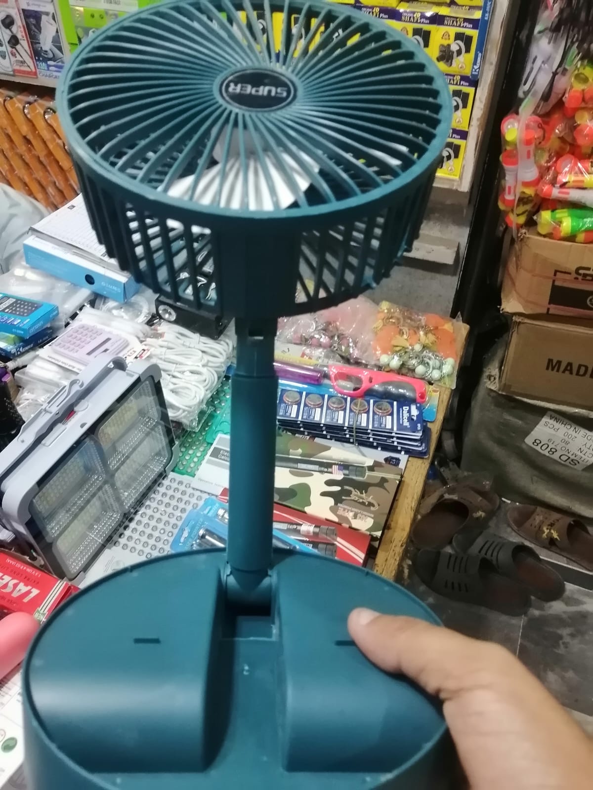 Portable Rechargeable Foldable Table Fan 2400mAh USB Charging | 3 Speed Silent Desktop Fan
