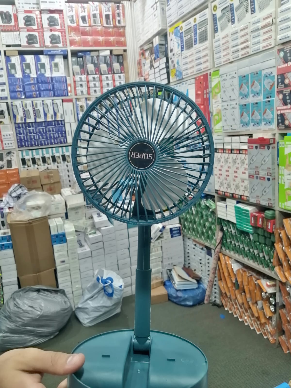 Portable Rechargeable Foldable Table Fan 2400mAh USB Charging | 3 Speed Silent Desktop Fan