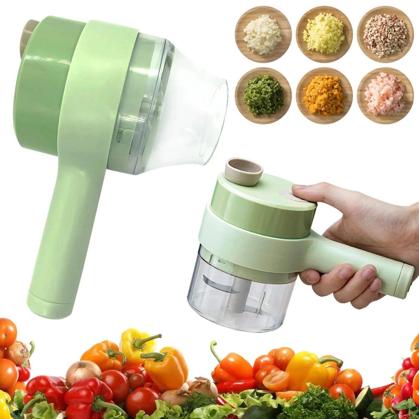 Electric Handheld Vegetable Cutter Slicer Multifunctional