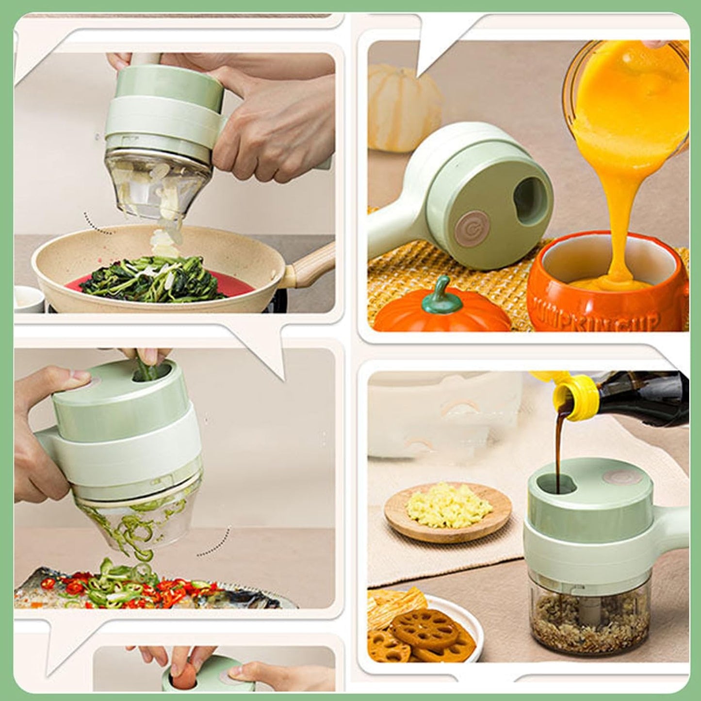 Electric Handheld Vegetable Cutter Slicer Multifunctional